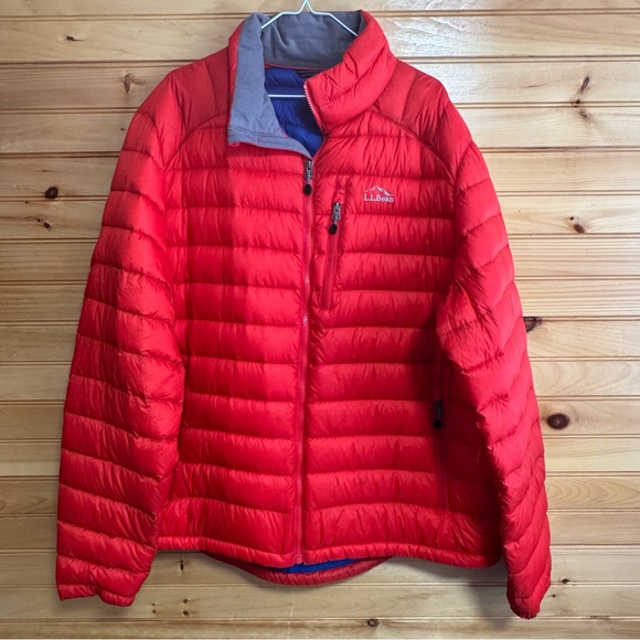 L.L. Bean Other - L.L.Bean 850 Downtek Pertex Mens XXL Puffer Jacket Red Full Zip Goose Down